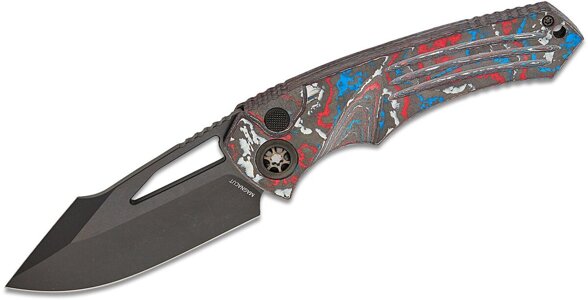 Heretic Pariah Manual ''Election Edition'' America Camo Carbon Fiber, Black DLC MagnaCut Knife by Tony Marfione Jr. (H046-6A-USA/CC)