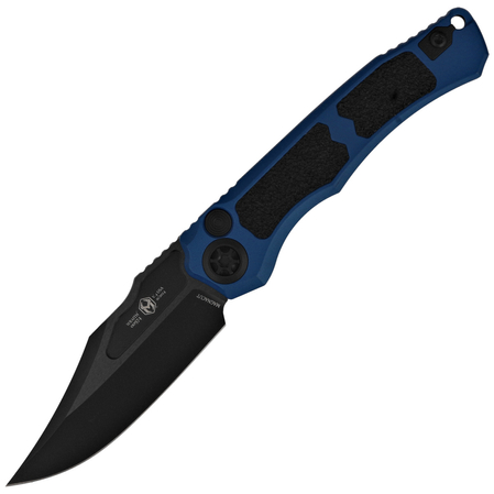 Heretic Wraith V4 Auto Blue Aluminum/3M, Black DLC MagnaCut Automatic Knife by Tony Marfione Jr. (H002-6A-BLU)