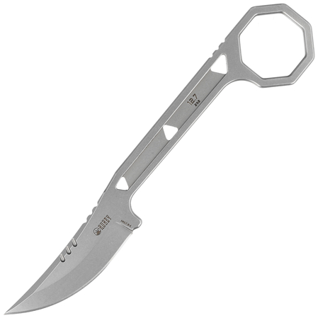 Kubey Knife 12.7 Trailing Steel Handle, Bead Blasted 14C28N by HYDRA Design (KU362)