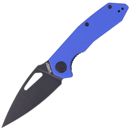 Kubey Knife Coeus, Blue G10, Dark Stonewashed D2 (KU122G)