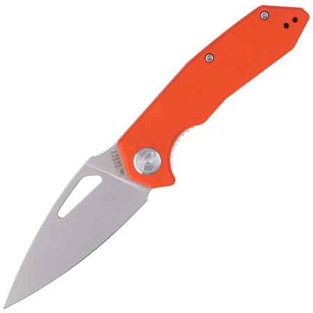 Kubey Knife Coeus, Orange G10, Bead Blasted D2 (KU122D)