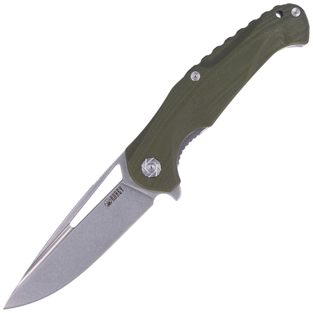 Kubey Knife Dugu, OD Green G10, Stonewashed D2 (KU210B)