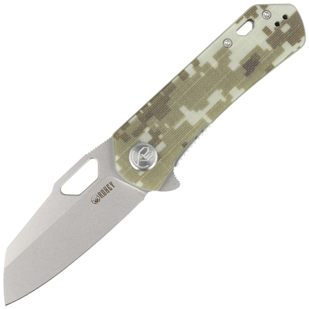 Kubey Knife Duroc Camo G10, Bead Blasted AUS-10 by Colin Maisonpierre (KU332J)