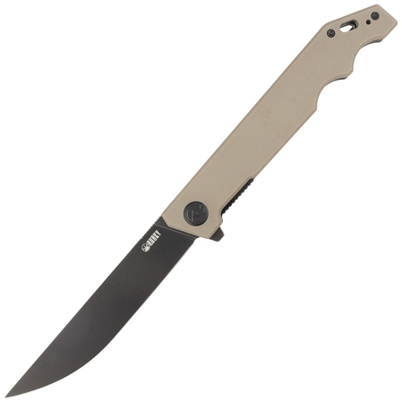 Kubey Knife Pylades Tan G10, Blackwash AUS-10 (KU253C)