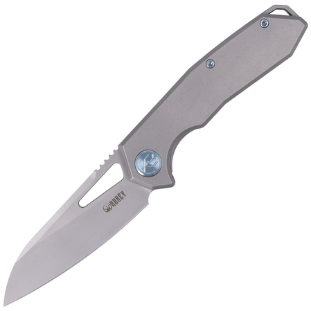 Kubey Knife Vagrant, Gray Titanium, Sandblast CPM-S30V by Maksim Tkachuk (KB284A)
