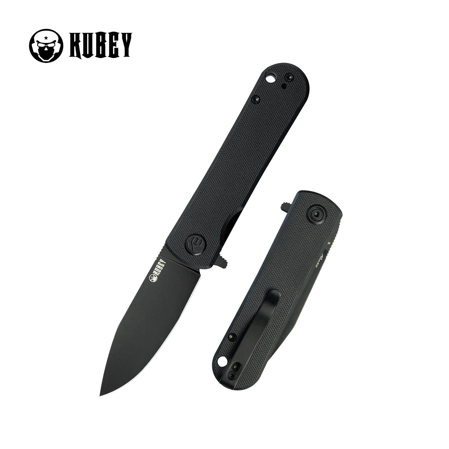 Kubey NEO Knife Black G10, Blackwashed AUS-10 by Keanu Alfaro (KU371B)