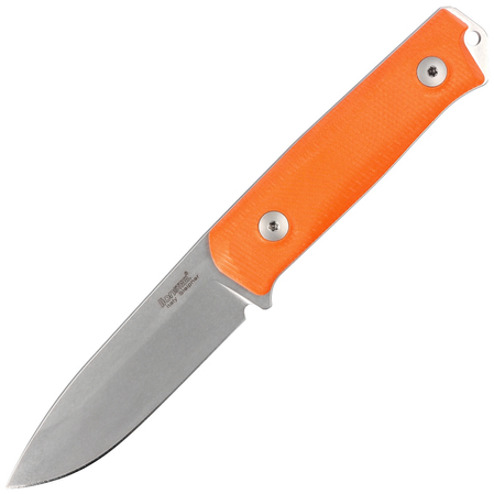 LionSteel Bushcraft Knife Orange G10, Stone Washed Sleipner by Molletta (B41 GOR)