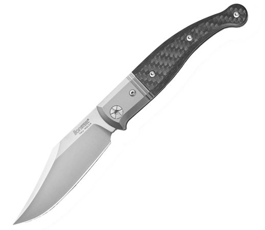 LionSteel Gitano Carbon Fibre, Satin Blade Knife (GT01 CF)