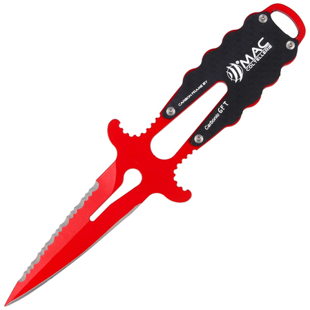 MAC Carbon Fiber Diving Knife, Red PTFE W 1.4060 (APN09.CF)