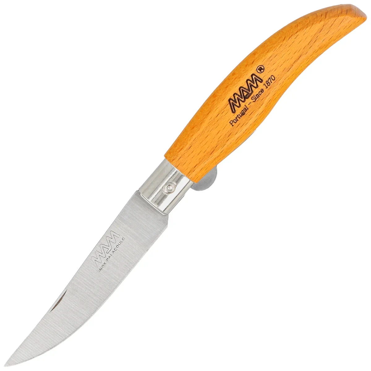 MAM Iberica z blokadą, Orange Beech Wood, Steel HD knife (2011-OR)