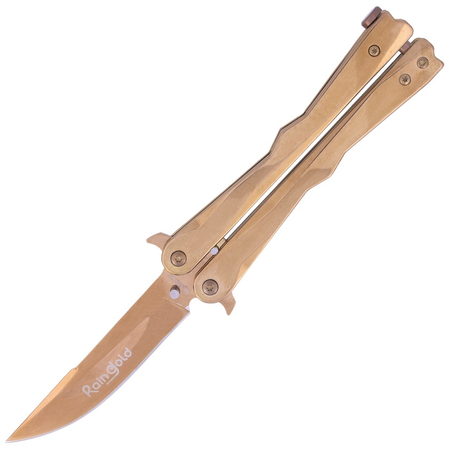 Martinez Albainox Balisong Butterfly Knife, RainGold Finish (02165)