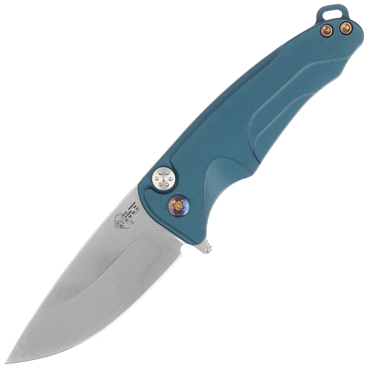 Medford Knife Smooth Criminal Tumbled Blade, Blue Handle, Flamed HW/Clip, S45VN (MK0394TQ-44AU-TFCF-Q4)