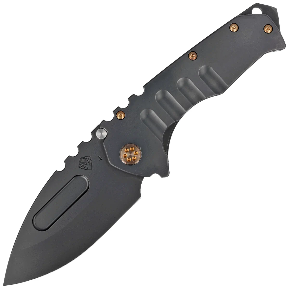 Medford Praetorian T DP Black DLC Titanium, Bronze HW/Clip, Black DLC S45VN by Greg Medford (MK0124PD-30PV-T1C1-BP)