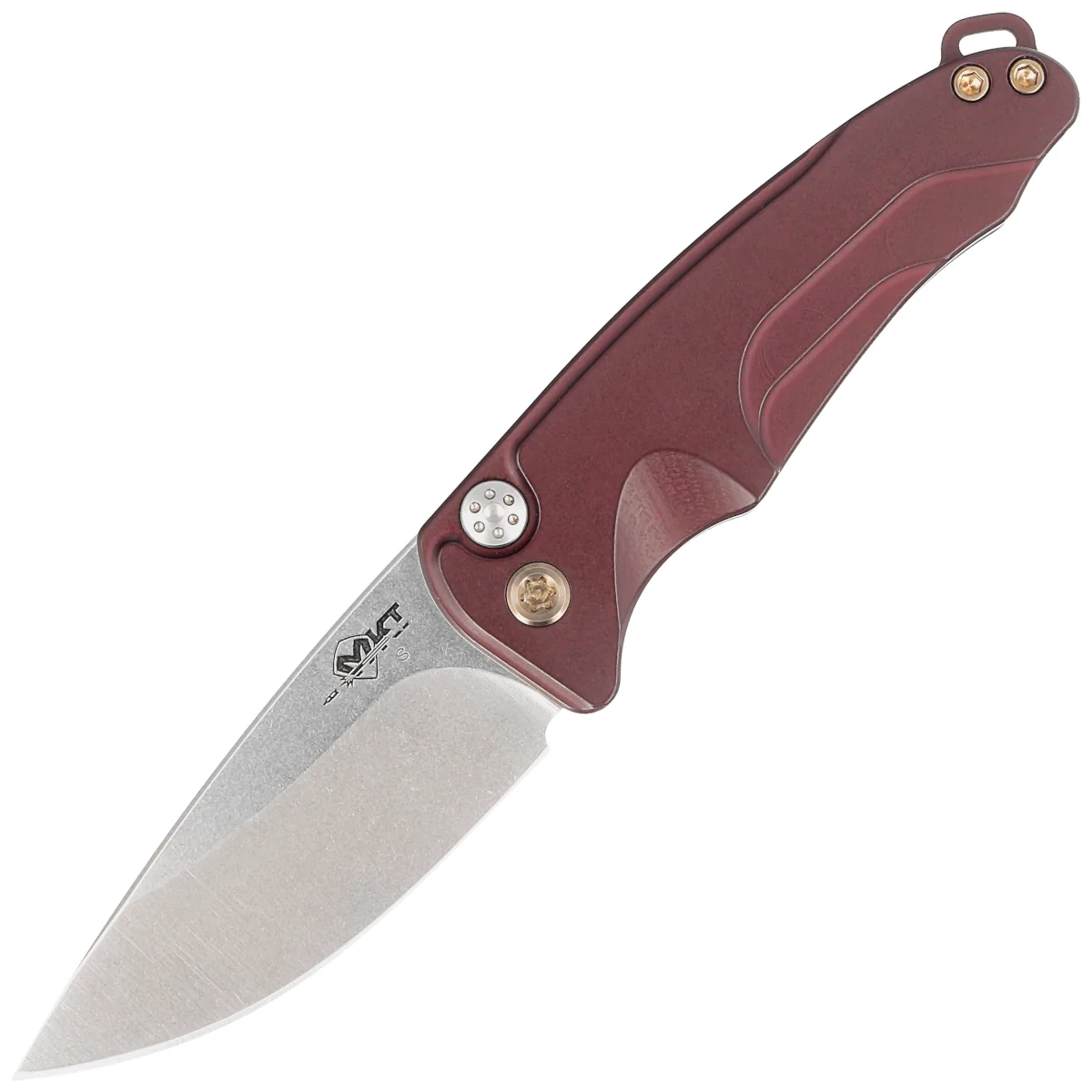 Medford Smooth Criminal Auto Red Aluminium, Bronze HW/Clip, Tumbled S45VN by Greg Medgord (MKA0394TQ-41AR-T1C1-Q4)