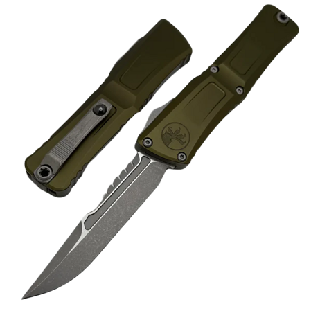 Microtech Combat Troodon Interceptor Gen III OTF Knife OD Green Aluminium, Apocalyptic M390MK by Tony Marfione (1217-10APODS)