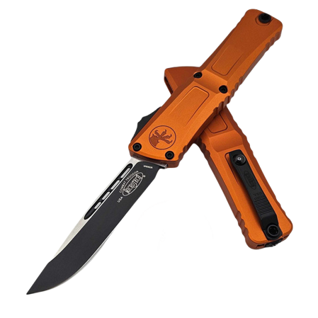 Microtech Combat Troodon S/E Gen III OTF Knife Orange Aluminum, Black M390MK by Tony Marfione (1143-1OR)