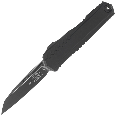 Microtech Cypher II S/E Black Aluminium, Black M390MK by Deryk Munroe and Tony Marfione OTF Knife (1241-1T)