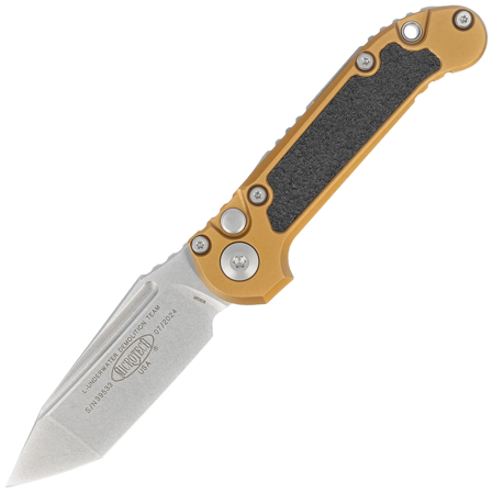 Microtech LUDT T/E Gen III Automatic Knife Tan Aluminum/3M, Stonewashed M390MK by Tony Marfione (1136-10TA)