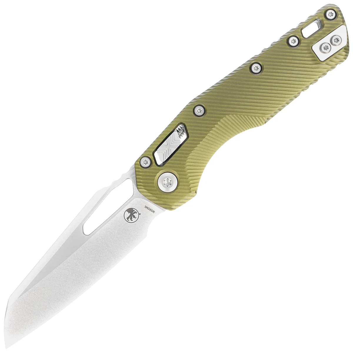 Microtech MSI S/E Fluted OD Green Aluminium, Stonewashed M390MK by Tony Marfione (210-10FLOD)