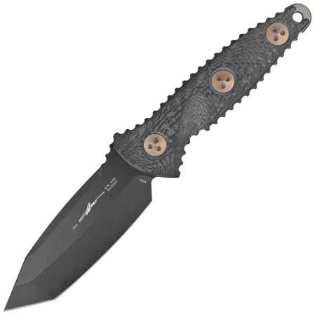 Microtech Socom Alpha Mini T/E Signature Carbon Fiber, Black DLC by Tony Marfione Knife (114M-1DLCCFS)