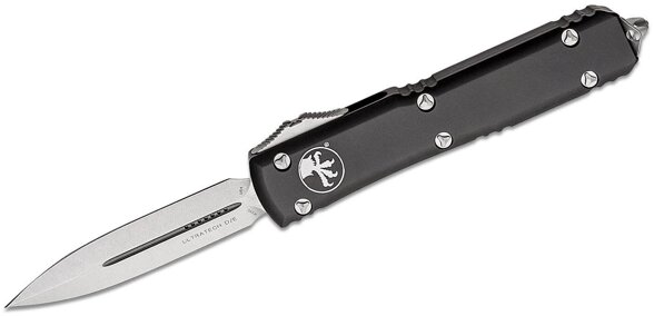 Microtech Ultratech D/E Black Aluminum, Stonewashed M390 by Tony Marfione (122-10)