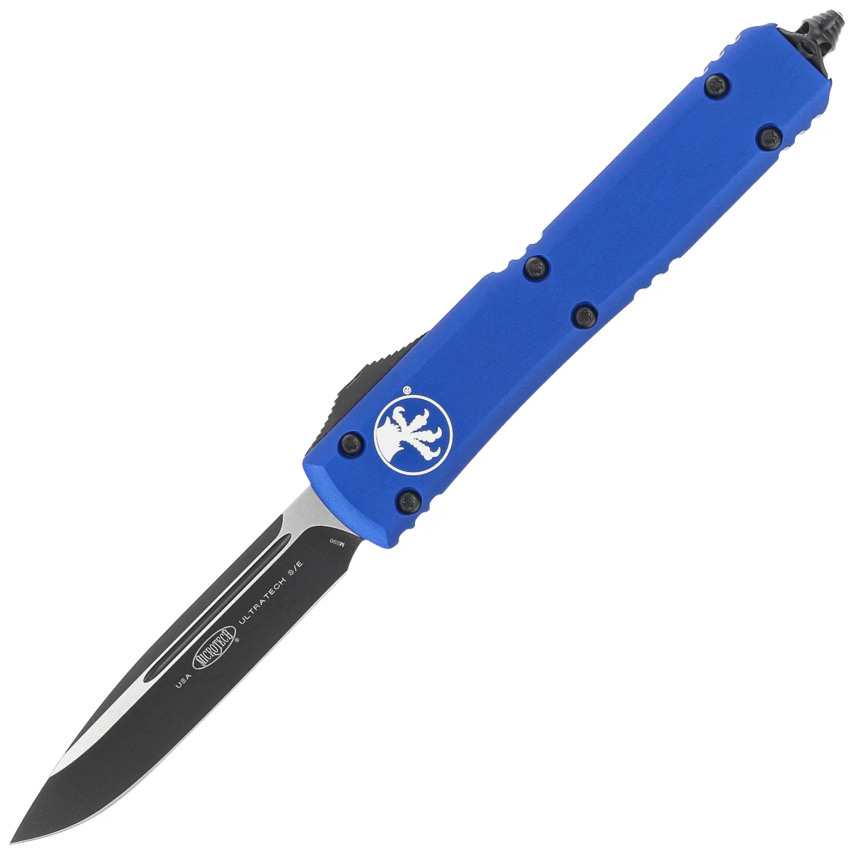 Microtech Ultratech S/E OTF Knife Navy Blue Aluminum, Black M390 by Tony Marfione (121-1NA)