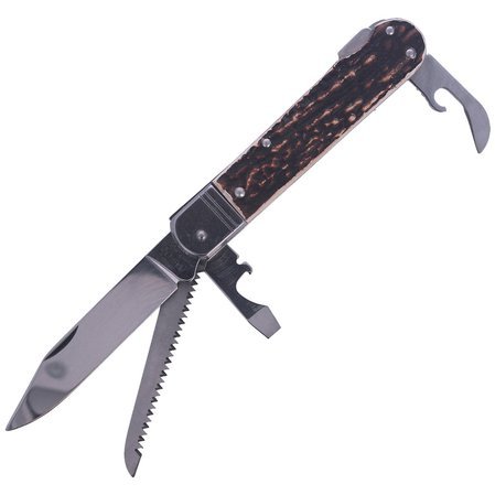 Mikov Fixir Hunting Folding Knife, Imit. Dear Stag (232-XH-4 KP)