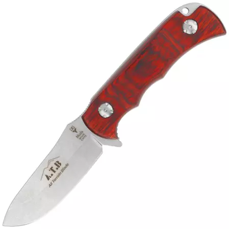 Muela ATB-9R All Terrain Blade Coral PakkaWood Knife, Stonewashed X50CrMoV15