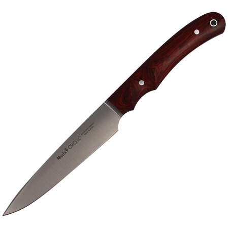 Muela Criollo-14 Coral Pakka Wood Knife, Satin 1.4116