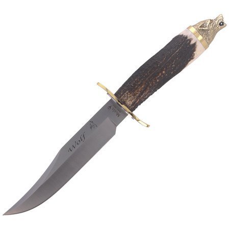 Muela Deer Stag Knife, Satin 1.4116 Gift Box (WOLF-16A)