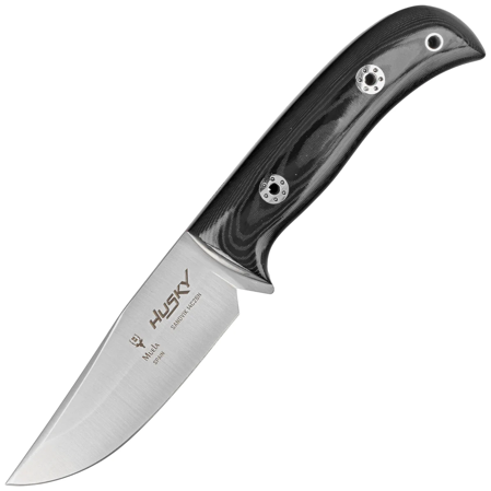 Muela Husky Black Micarta, Satin 14C28N (HUSKY-11M)