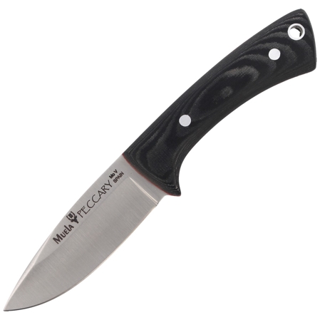 Muela Peccary-8M Neck Knife Black Micarta, Satin X50CrMoV15