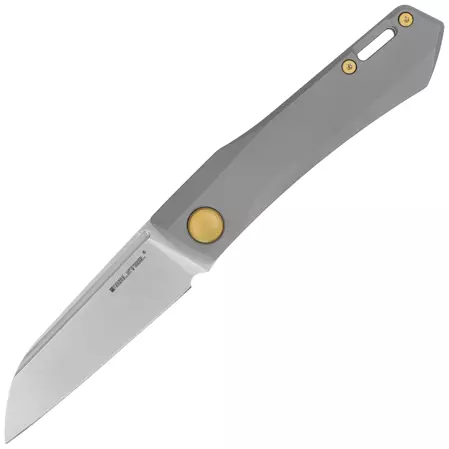 Real Steel Solis Gray/Gold Titanium, Satin N690 by Poltergeist Work (7062G)