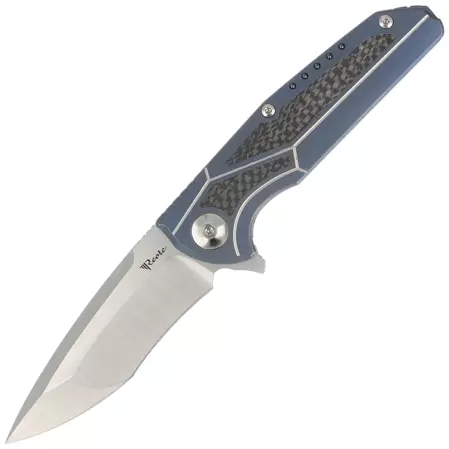 Reate knife K-4 Blue Titanium / Carbon Fiber, Satin RWL34