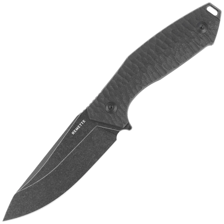 Remette Allosaurus Knife Black G10, Black Stonewashed D2 (RT-FB1)