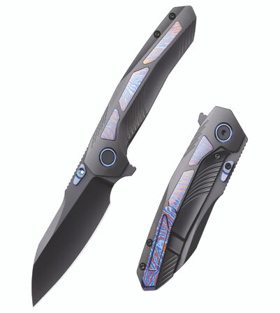 Remette Kestrel Knife Black DLC Titanium/Timascus, Black DLC CPM S35VN (RTPO-E)