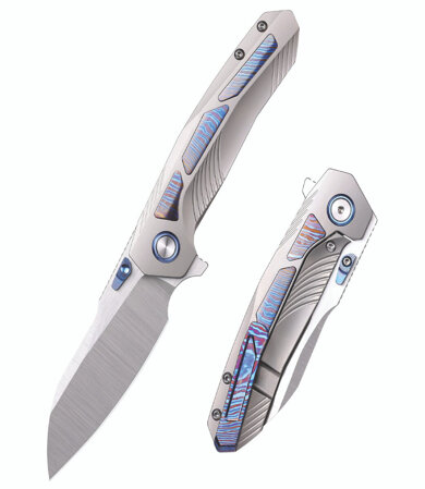 Remette Kestrel Knife Gray Titanium/Timascus, Satin CPM S35VN (RTPO-D)