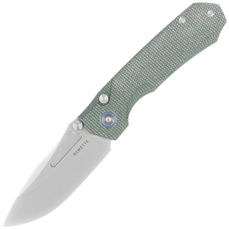 Remette Rhino Knife OD Green Micarta, Stonewashed 14C28N (MC319G)