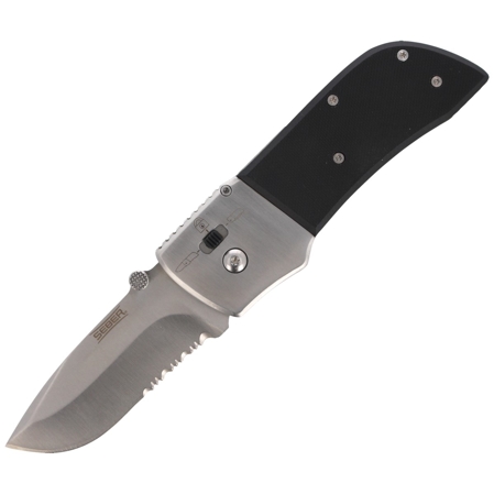 Seber 1100 8CR13MOV G-10 Drop Point Folding Knife (RK1100)