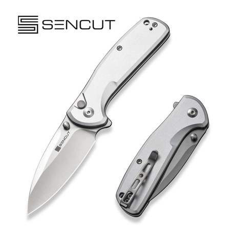 Sencut ArcBlast Silver Aluminium, Satin 9Cr18MoV Knife (S22043B-2)