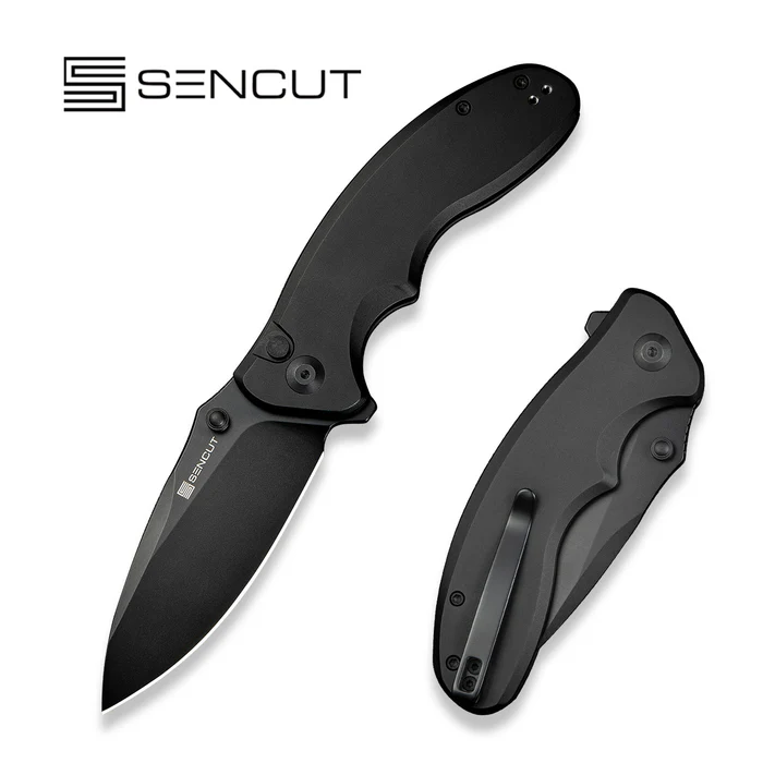 Sencut Cybrix Black Aluminum Knife, Black 9Cr18MoV (S23098A-1)