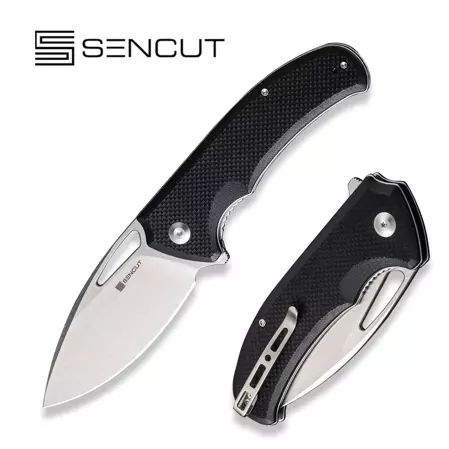 Sencut Knife Phantara Black Coarse G10, Stonewashed 9Cr18MoV (S23014-1)