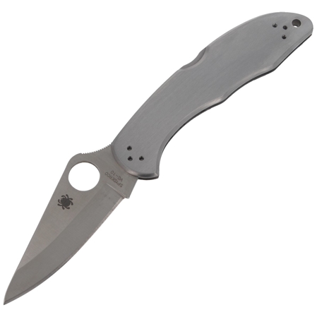 Spyderco Delica 4 Stainless Steel PlainEdge Knife (C11P)