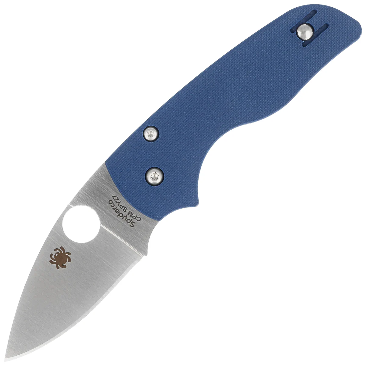 Spyderco Lil' Native Cobalt Blue G10, Satin CPM SPY27 by Eric Glesser (C230GPCBL)