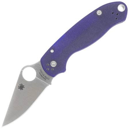 Spyderco Para 3 Cobalt Blue G10, Satin CPM SPY27 by Sal, Eric Glesser (C223GPCBL)