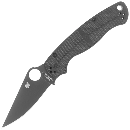 Spyderco Para Military 2 Black G10, Black DLC CPM MagnaCut by Sal, Eric Glesser (C81GMCBKP2)