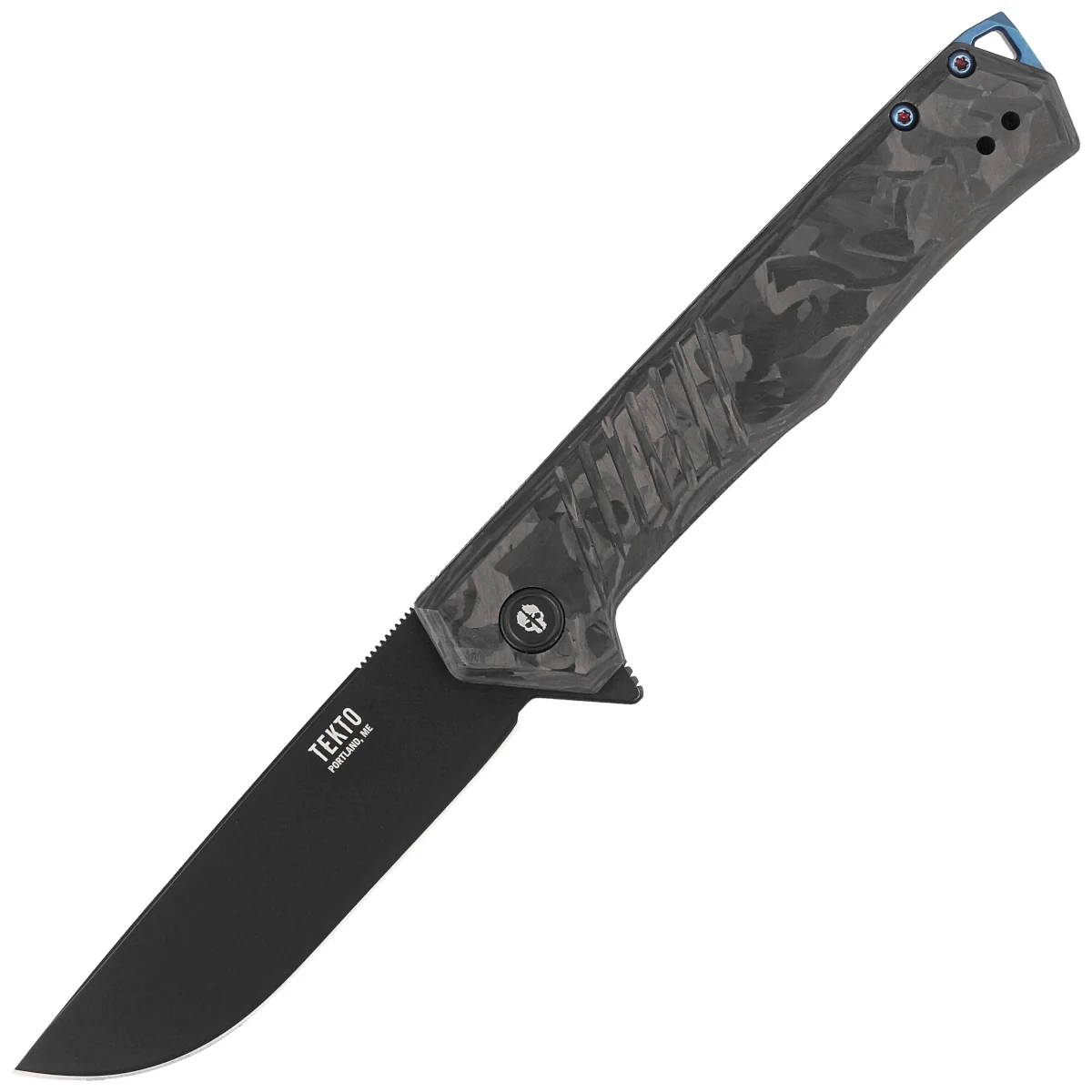 Tekto F1 Alpha Black/Blue Forged Carbon Fiber, Black D2 (F1R_CCBK_D2BK1_A2)