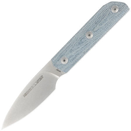 Viper Mirror2 Blue Denim Canvas Micarta, Stonewashed M390 by Igor Bortolussi knife (VT4064CD)