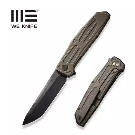 WE Knife Shadowfire Bronze Titanium, Black Stonewashed / Brushed CPM 20CV by Rafal Brzeski (WE22035-3)