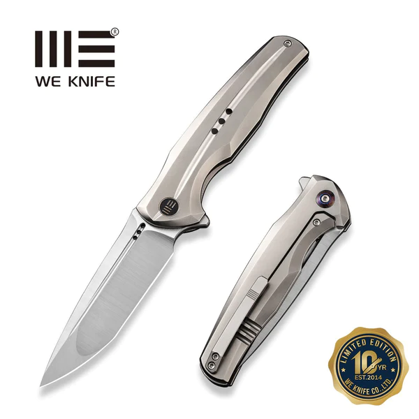 WeKnife 601X LE No 093/150 Polished Gray Titanium, Hand Polished Satin CPM 20CV (WE01J-4)